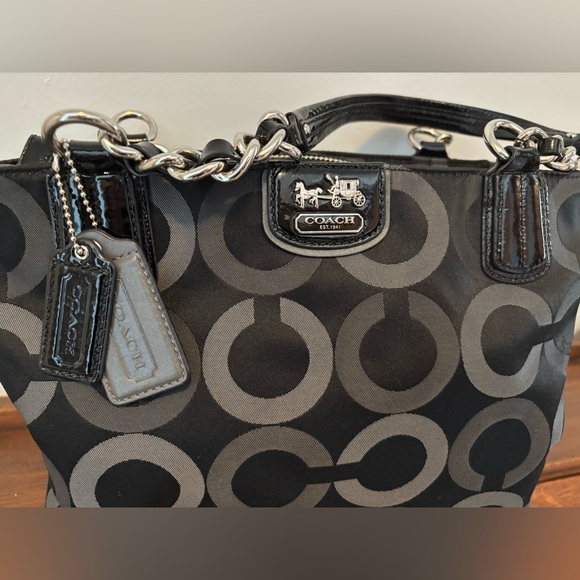 Coach Black/Grey Madison Bag - Picture 3 of 16